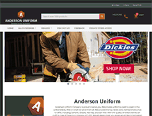 Tablet Screenshot of andersonuniform.com